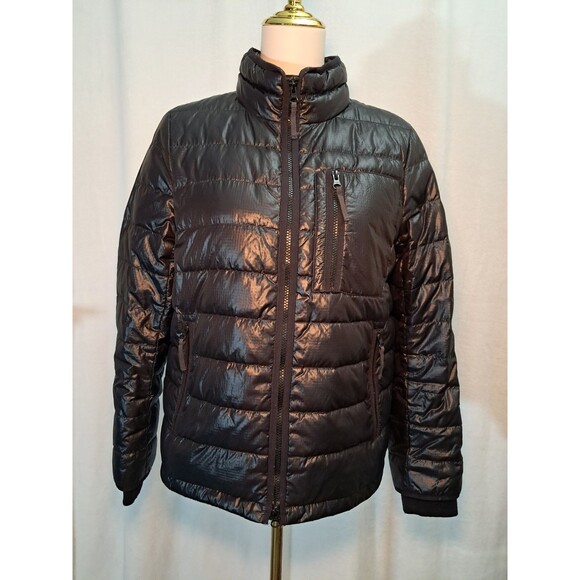 J. Crew Jackets & Blazers - J.Crew Down Filled Puffer Mock Neck Jacket 2 Way Zipper Black Pockets Size M